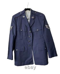 Vietnam US Air Force Staff Sergeant Blue Uniform Coat, Pants, Hat & Shirt