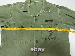 Vietnam USMC Sateen OG 107 Shirt/Pants/Cap Set Type 1 SZ 16 1/2 X 34, 36 X 33