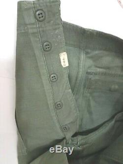 Vietnam War Era Sateen OG-107 US Army Uniform Shirt Pants Olive Drab Size Small