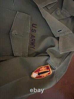 Vietnam War Lot 12 Long coat jacket pants belt shirts hat pins medals patches