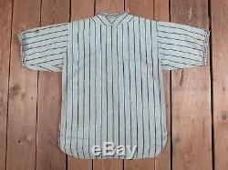 Vintage 1920s Baseball Uniform Sun Collar Shirt Pants Wool Flannel with Pinstripes
