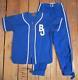 Vintage 1930s Alvin Mfg Co. Zipper-front Baseball Uniform Blue Twill Shirt/Pants