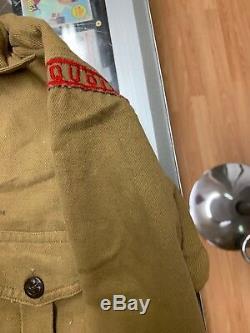 Vintage 1940's BSA Boy Scouts Uniform Long-Sleeve Shirt with Patches Pant Scarf