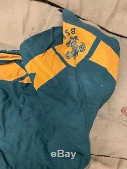 Vintage 1940's BSA Boy Scouts Uniform Long-Sleeve Shirt with Patches Pant Scarf