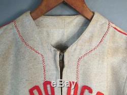 Vintage 1940s CT Dodgers Wool Flannel Baseball Uniform Zip-front Shirt withPants