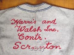 Vintage 1940s Ransom Wool Flannel Baseball Uniform Shirt/Pants/Socks Scranton, PA