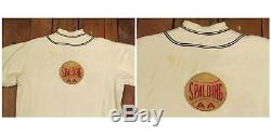 Vintage 1940s Spalding AA Cotton Flannel Baseball Uniform Sun Collar Shirt/Pants