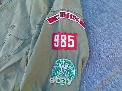 Vintage 1950s Boy Scout uniform Sanforized Shirt & Pants with patches