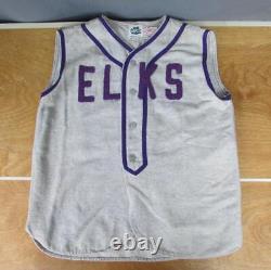 Vintage 1950s Elks Wool Flannel Baseball Uniform Shirt Pants Dodge Davis Maple S