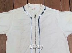 Vintage 1950s Empire NYC Baseball Uniform Zipper Front Shirt with Pants D. E. Smith