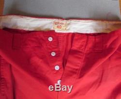 Vintage 1950s MacGregor Red & Gold Baseball Uniform Shirt L 42 Red Wilson Pants
