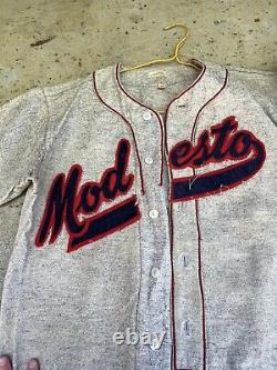 Vintage 1950s Modesto A's Baseball Uniform Ford California Size 38