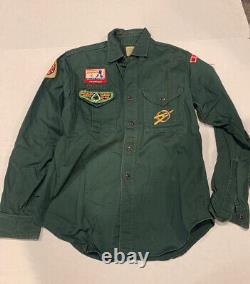 Vintage 1960's Boy Scouts Explorer Adult Set 2 Shirts Scarf Hat Pants