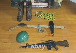 Vintage 1960s GIJOE Green Beret Uniform and Accessories WithBazooka. Real Nice
