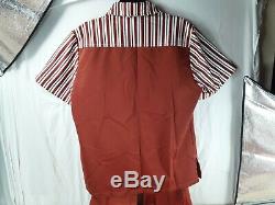 Vintage 1976 McDonald's Rust Colored Full Uniform Shirt and Pants Rare See Pics