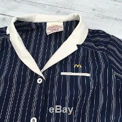 Vintage 1983 McDonald's Employee Uniform Shirt Pant Set Blue Stripe Women's 6