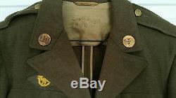 Vintage 40s WW2 US Military UNIFORM Dress Suit Blazer, Shirt and Pants