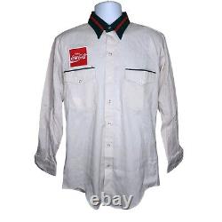 Vintage 70s Coca Cola Coke Uniform Shirt Pants Mens Size M White Green 34 Waist
