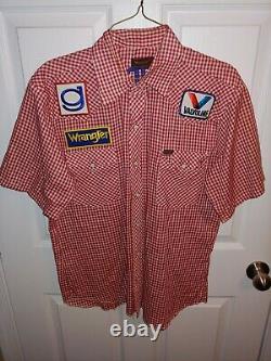 Vintage AJ foyt 1973 race used pit crew shirt pants uniform Gilmore racing