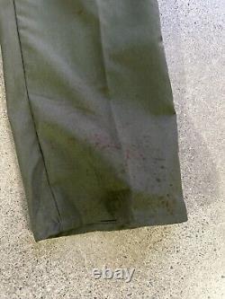 Vintage Authentic U. S. Army Military Uniform Shirt / Pants / Belt w Patches