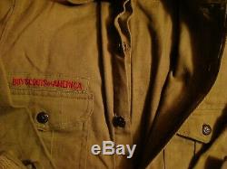 Vintage BSA 1940's Boy Scouts of America Uniform Sweet-Orr Shirt Pants