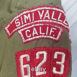 Vintage BSA Boy Scout 1970s Eagle Scout Uniform Collarless Shirt Pants Patches