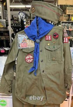 Vintage Boy Scout Outfit Shirt Pants, NECKERCHIEF Belt CLEAN ORIGINAL