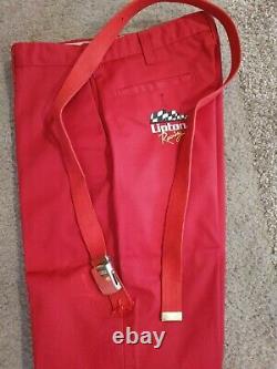 Vintage Busch NASCAR Race Used Team Crew Uniform Shirt Pants Belt LIPTON TEA