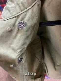 Vintage HBT Herringbone 13 Star Button Shirt & Pants 1940s US Army WWII Size M