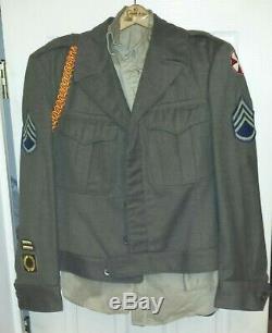 Vintage Korean War U. S. Army Uniform Ike Jacket, Pants, Shirt, Cap, Tie