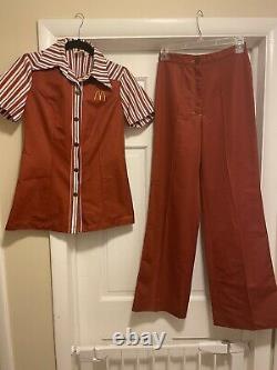 Vintage McDonald's Uniform Shirt & Pants 1976 Womens Small