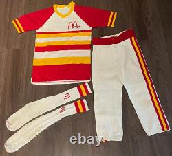 Vintage McDonalds Sports Baseball Uniform Set Jersey Shirt, Pants, Socks RARE Sm
