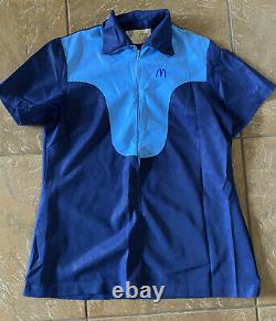 Vintage Mcdonlads 70s Employee Uniform Blue Shirt And Red Pants Medium