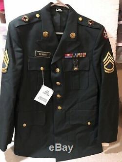 Vintage Military ARMY Dress Uniform- Coat with Patches & Insignia, Shirts, Pants