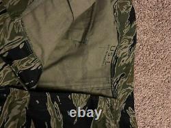 Vintage Moore Militaria Tiger Stripe Camo Pants and Shirt Size US-L