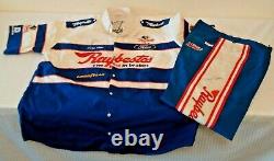 Vintage NASCAR Race Used Crew Uniform Shirt Pants RAYBESTOS Signed BURTON 1990s