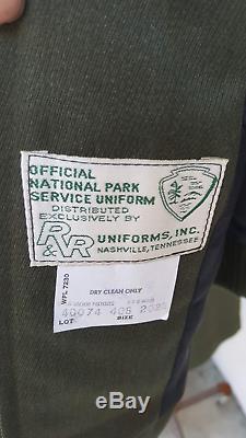Vintage National Park Service Uniform, 3 shirts, 2 pants and jacket, R&R Uniforms
