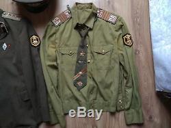 Vintage Soviet Army USSR Uniform Demobilization Jacket shirt pants cap Military