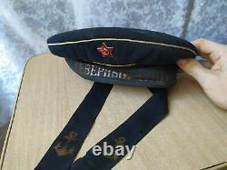 Vintage Soviet Military Uniform cap hat jumper shirt pants buckle Navy USSR VMF