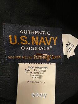 Vintage U. S. Navy Lieutenant Blue Uniform Coat Jacket, Shirt, Pants, Hat