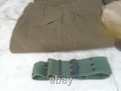 Vintage US Army Uniform Jacket, Shirt, Pants, Hat & Belt