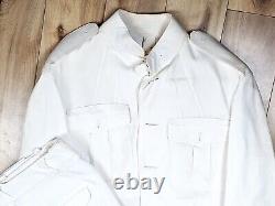 Vintage US Marine Corps White Dress Shirt + Pants + Belt