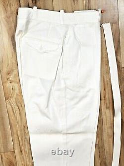 Vintage US Marine Corps White Dress Shirt + Pants + Belt
