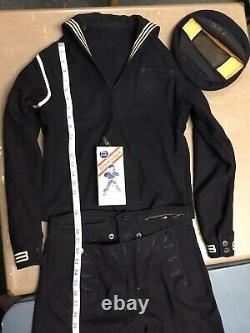 Vintage US Navy Sailor Cracker Jack Jumper Uniform WW 2 Pants, Shirt & Hat
