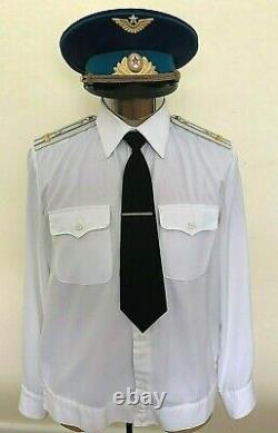 Vintage USSR Soviet Russian VDV Paratrooper Officer Uniform Shirt, Pants, Cap
