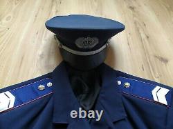 Vintage Ukraine Uniform Jacket Pants Military Tunic Police Militia shirt cap hat