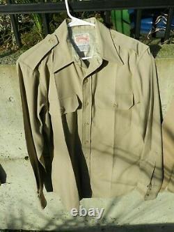 Vintage Us Air Force. 1950's Era, Tan Dress, Uniform, 2 Shirt 1 Pant, Xnice