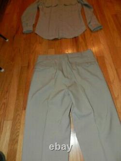 Vintage Us Air Force. 1950's Era, Tan Dress, Uniform, 2 Shirt 1 Pant, Xnice