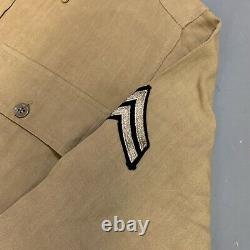 Vintage WW2 Uniform Pants Shirt Hat 40s WW1 Army Officer Form Fit Military