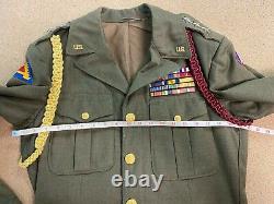 Vintage WW2 WWII 1940's US Army Wool'Ike' Military Jacket, Pant, Shirt and Hats